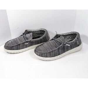 Hey Dude Wally Stretch Sox Slip On Loafer Casual Lightweight Gray Big Kid Boys 5